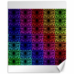 Rainbow Grid Form Abstract Canvas 11  X 14   by Simbadda