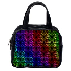 Rainbow Grid Form Abstract Classic Handbags (one Side) by Simbadda