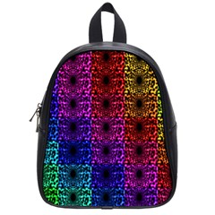 Rainbow Grid Form Abstract School Bags (small) 