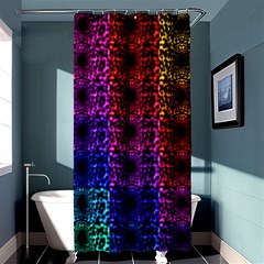 Rainbow Grid Form Abstract Shower Curtain 36  X 72  (stall) 