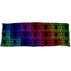 Rainbow Grid Form Abstract Body Pillow Case Dakimakura (two Sides) by Simbadda