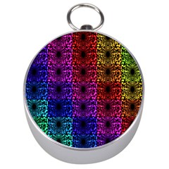 Rainbow Grid Form Abstract Silver Compasses by Simbadda