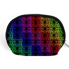 Rainbow Grid Form Abstract Accessory Pouches (medium) 