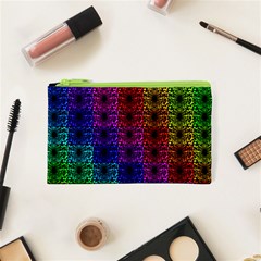 Rainbow Grid Form Abstract Cosmetic Bag (xs)