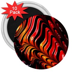 Fractal Mathematics Abstract 3  Magnets (10 Pack)  by Simbadda