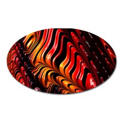 Fractal Mathematics Abstract Oval Magnet by Simbadda