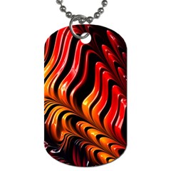 Fractal Mathematics Abstract Dog Tag (one Side) by Simbadda