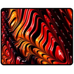 Fractal Mathematics Abstract Fleece Blanket (medium)  by Simbadda