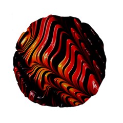 Fractal Mathematics Abstract Standard 15  Premium Flano Round Cushions by Simbadda