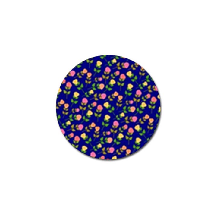 Flowers Roses Floral Flowery Blue Background Golf Ball Marker