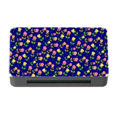 Flowers Roses Floral Flowery Blue Background Memory Card Reader With Cf by Simbadda