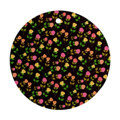 Flowers Roses Floral Flowery Ornament (round) by Simbadda