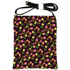 Flowers Roses Floral Flowery Shoulder Sling Bags