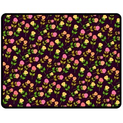 Flowers Roses Floral Flowery Fleece Blanket (medium) 