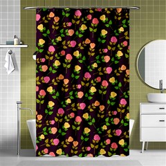 Flowers Roses Floral Flowery Shower Curtain 48  X 72  (small) 