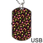 Flowers Roses Floral Flowery Dog Tag USB Flash (Two Sides) Back