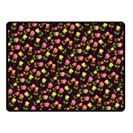 Flowers Roses Floral Flowery Double Sided Fleece Blanket (Small)  45 x34  Blanket Front