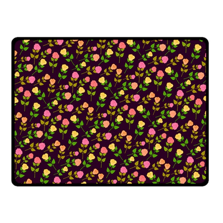 Flowers Roses Floral Flowery Double Sided Fleece Blanket (Small) 