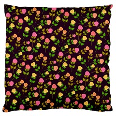 Flowers Roses Floral Flowery Standard Flano Cushion Case (two Sides) by Simbadda