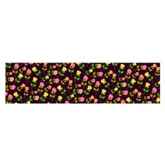 Flowers Roses Floral Flowery Satin Scarf (oblong) by Simbadda