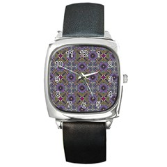 Vintage Abstract Unique Original Square Metal Watch by Simbadda