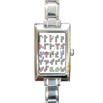 Hexominos Rectangle Italian Charm Watch Front