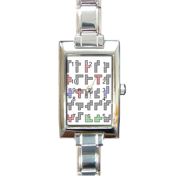 Hexominos Rectangle Italian Charm Watch