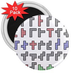 Hexominos 3  Magnets (10 Pack) 