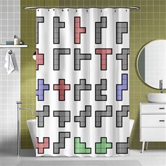 Hexominos Shower Curtain 48  X 72  (small) 