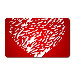 Heart Design Love Red Magnet (rectangular)