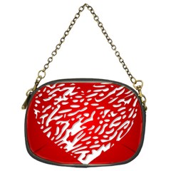 Heart Design Love Red Chain Purses (one Side) 