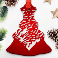 Heart Design Love Red Ornament (christmas Tree) 