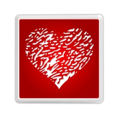 Heart Design Love Red Memory Card Reader (square)  by Simbadda