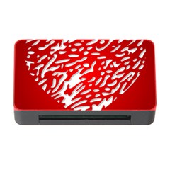 Heart Design Love Red Memory Card Reader With Cf by Simbadda