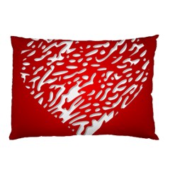 Heart Design Love Red Pillow Case (two Sides)