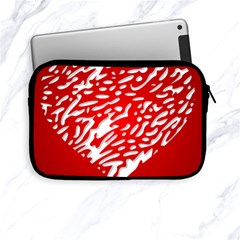 Heart Design Love Red Apple Ipad Mini Zipper Cases by Simbadda