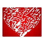 Heart Design Love Red Double Sided Flano Blanket (Mini)  35 x27  Blanket Front