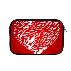 Heart Design Love Red Apple Macbook Pro 13  Zipper Case by Simbadda