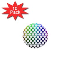 Half Circle 1  Mini Buttons (10 Pack) 