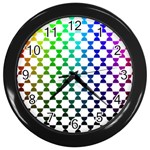 Half Circle Wall Clocks (Black) Front