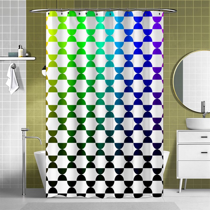 Half Circle Shower Curtain 48  x 72  (Small) 