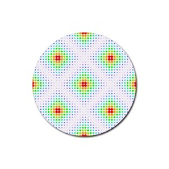 Color Square Rubber Round Coaster (4 Pack) 