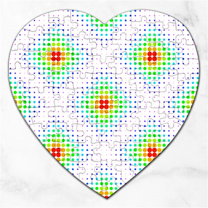 Color Square Jigsaw Puzzle (Heart)