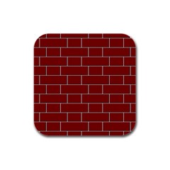 Flemish Bond Rubber Square Coaster (4 Pack) 