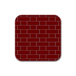 Flemish Bond Rubber Square Coaster (4 pack)  Front