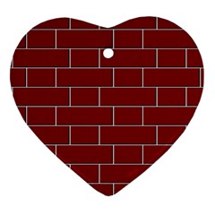 Flemish Bond Heart Ornament (two Sides) by Simbadda