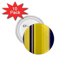 Yellow Blue Background Stripes 1.75  Buttons (10 pack)