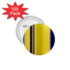 Yellow Blue Background Stripes 1.75  Buttons (100 pack) 