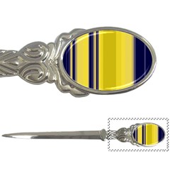 Yellow Blue Background Stripes Letter Openers