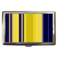 Yellow Blue Background Stripes Cigarette Money Cases